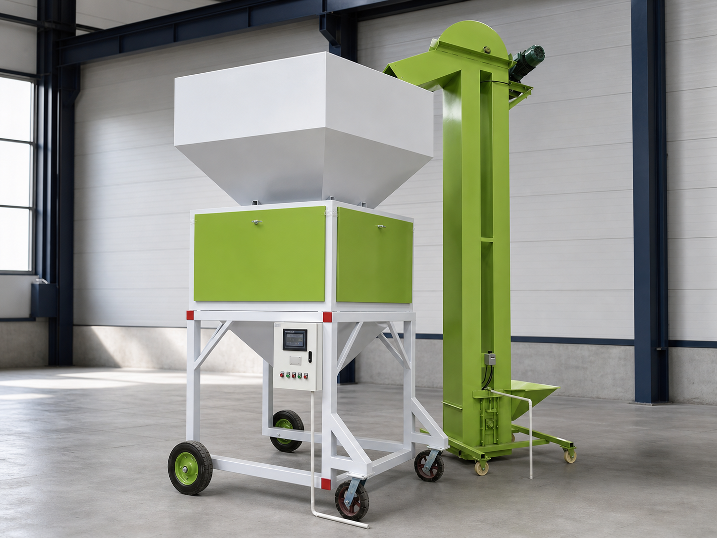 Mobile Dual-Hopper Flow Scale for Granular Materials